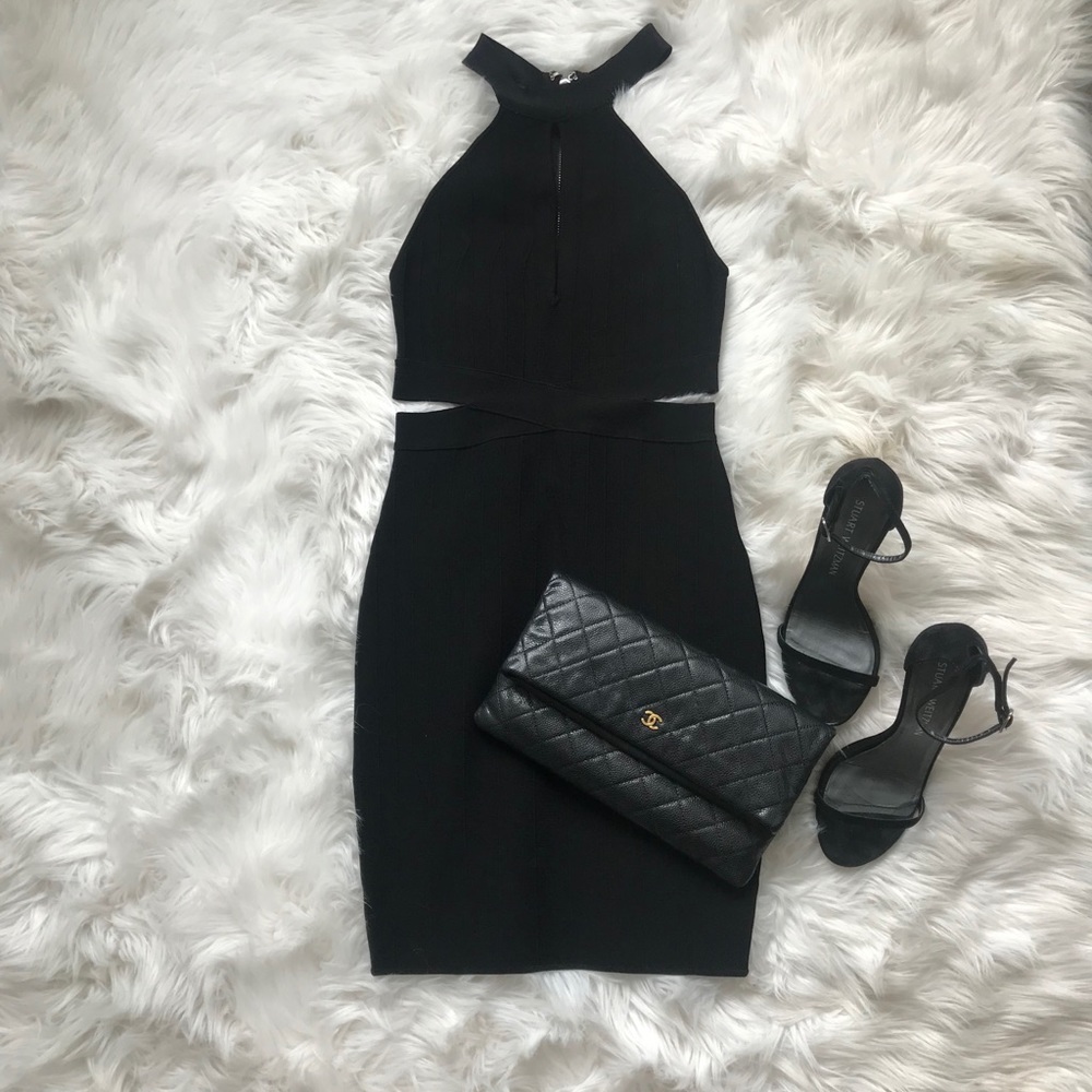 Guess 
Black cut out cocktail dress